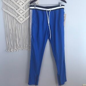 RAW YARN INDUSTRIES BLUE SIDE STRIPED JOGGERS L